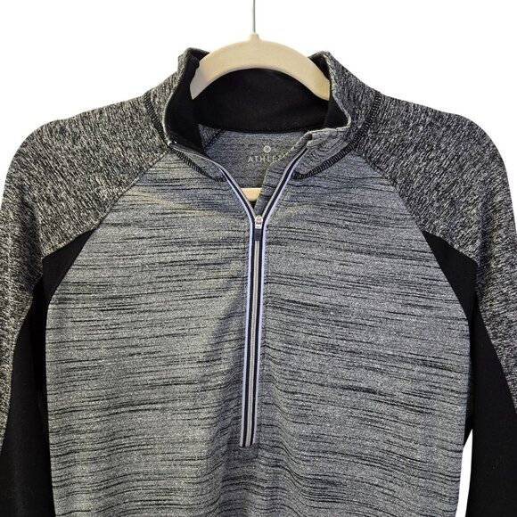 Athleta Running Wild Mixed Print Half Zip Fitted Activewear Jacket Size Medium - Picture 4 of 8